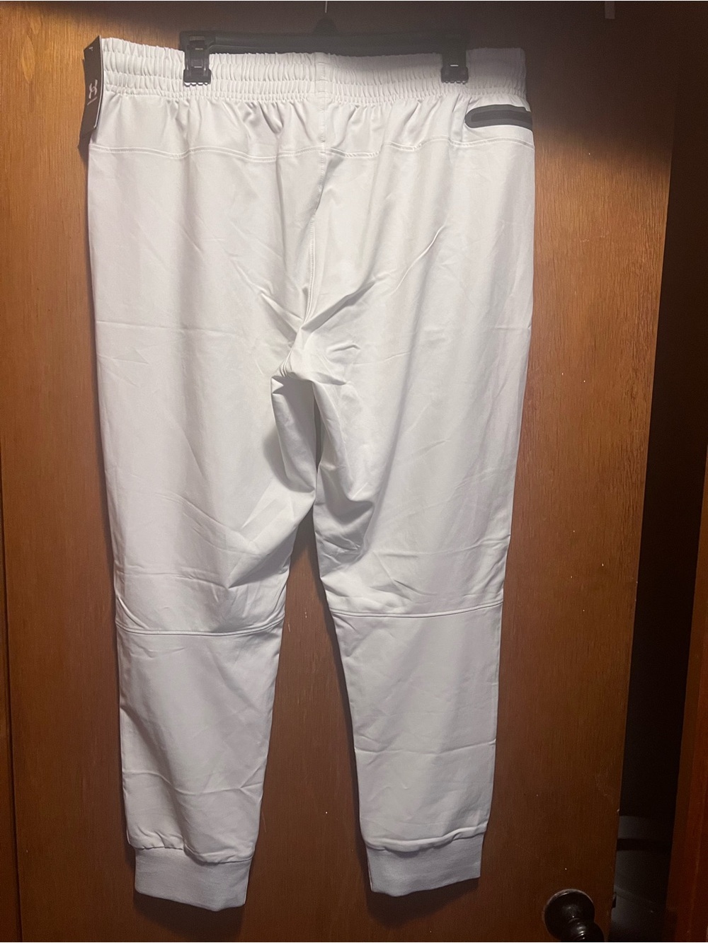 Under Armour Women’s White Athletic Jogger Pants with Black Trim